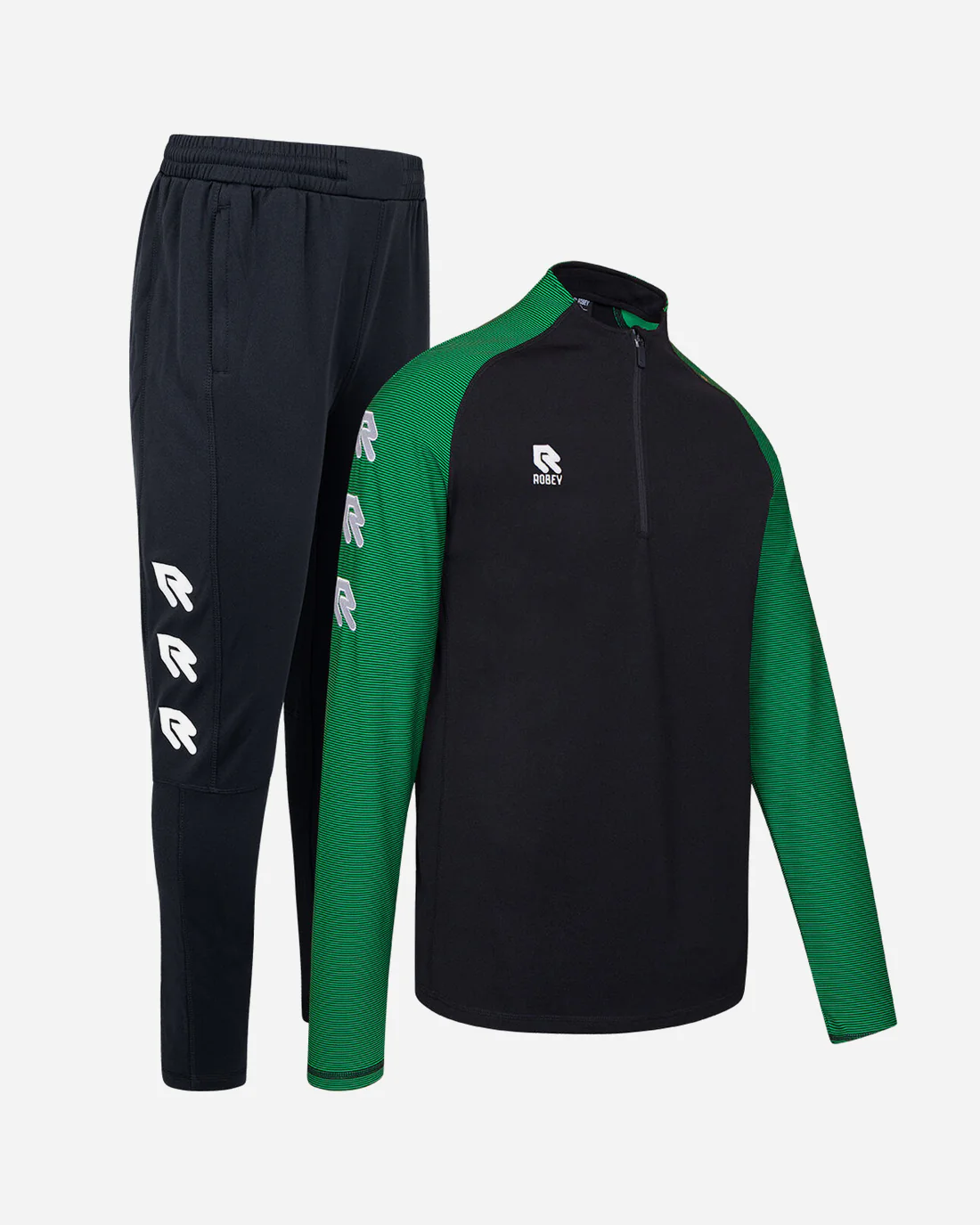 Performance Tracksuit Black/Green - Image 8
